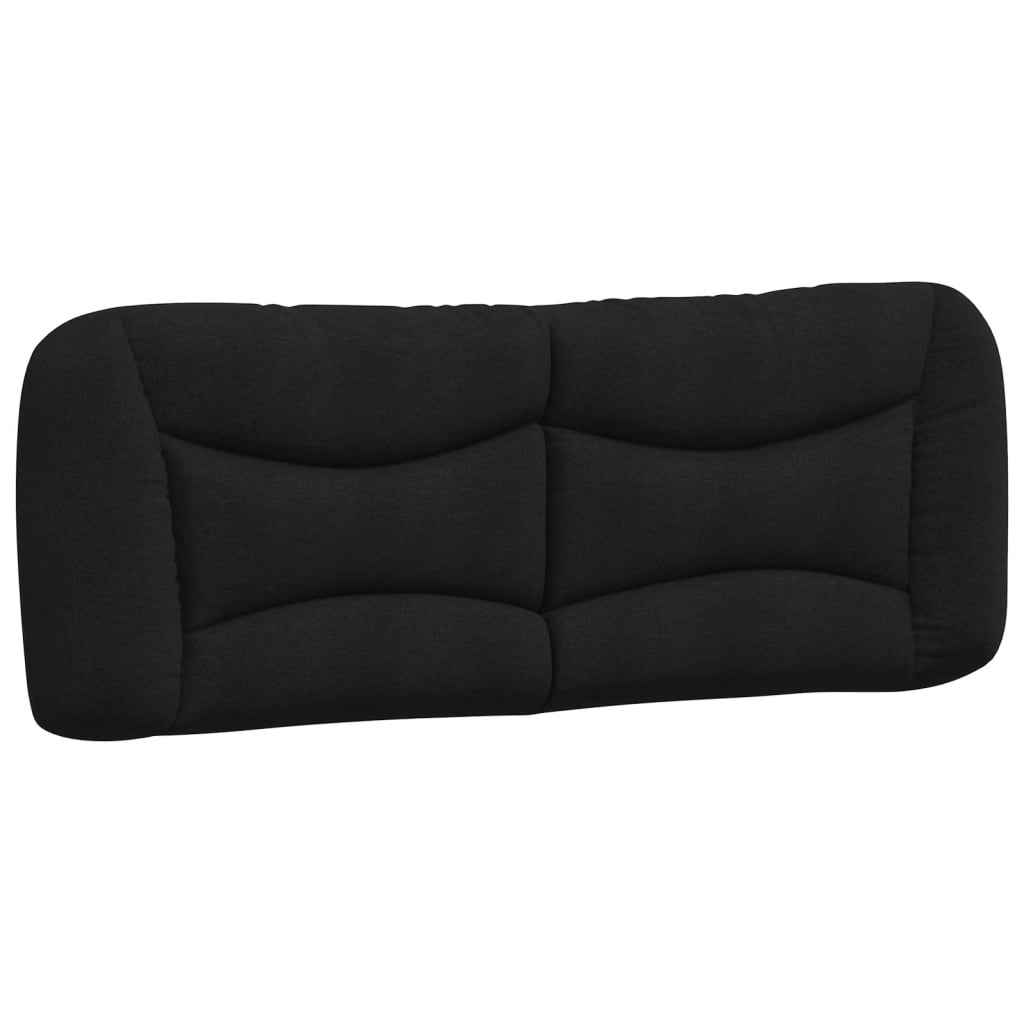 Cadre de lit sans matelas noir 140x190 cm tissu