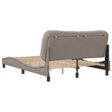 Cadre de lit sans matelas taupe 140x190 cm tissu