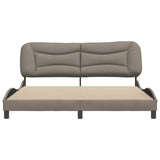 Cadre de lit sans matelas taupe 180x200 cm tissu