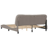 Cadre de lit sans matelas taupe 180x200 cm tissu