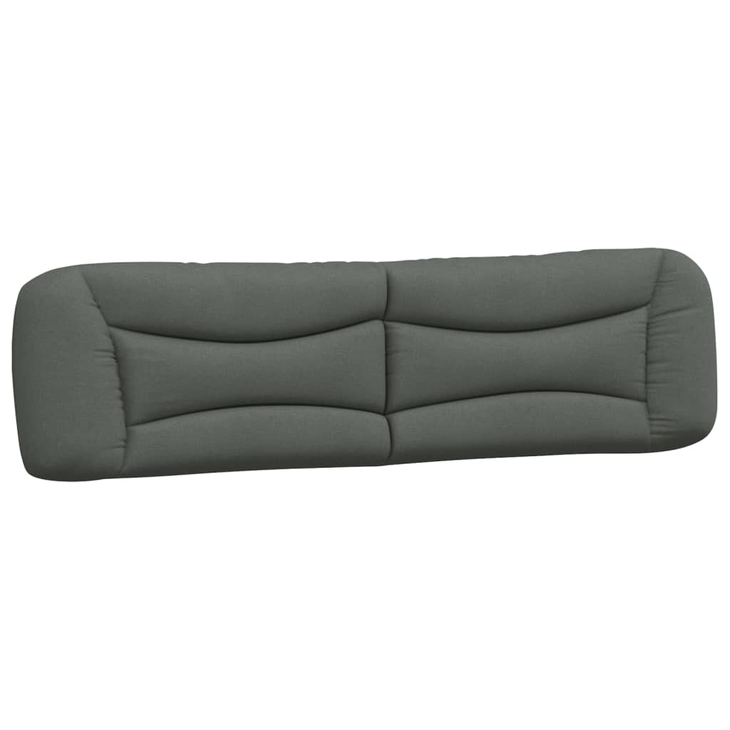 Cadre de lit sans matelas gris foncé 200x200 cm tissu