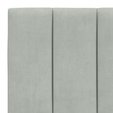 Cadre de lit sans matelas gris clair 80x200 cm velours