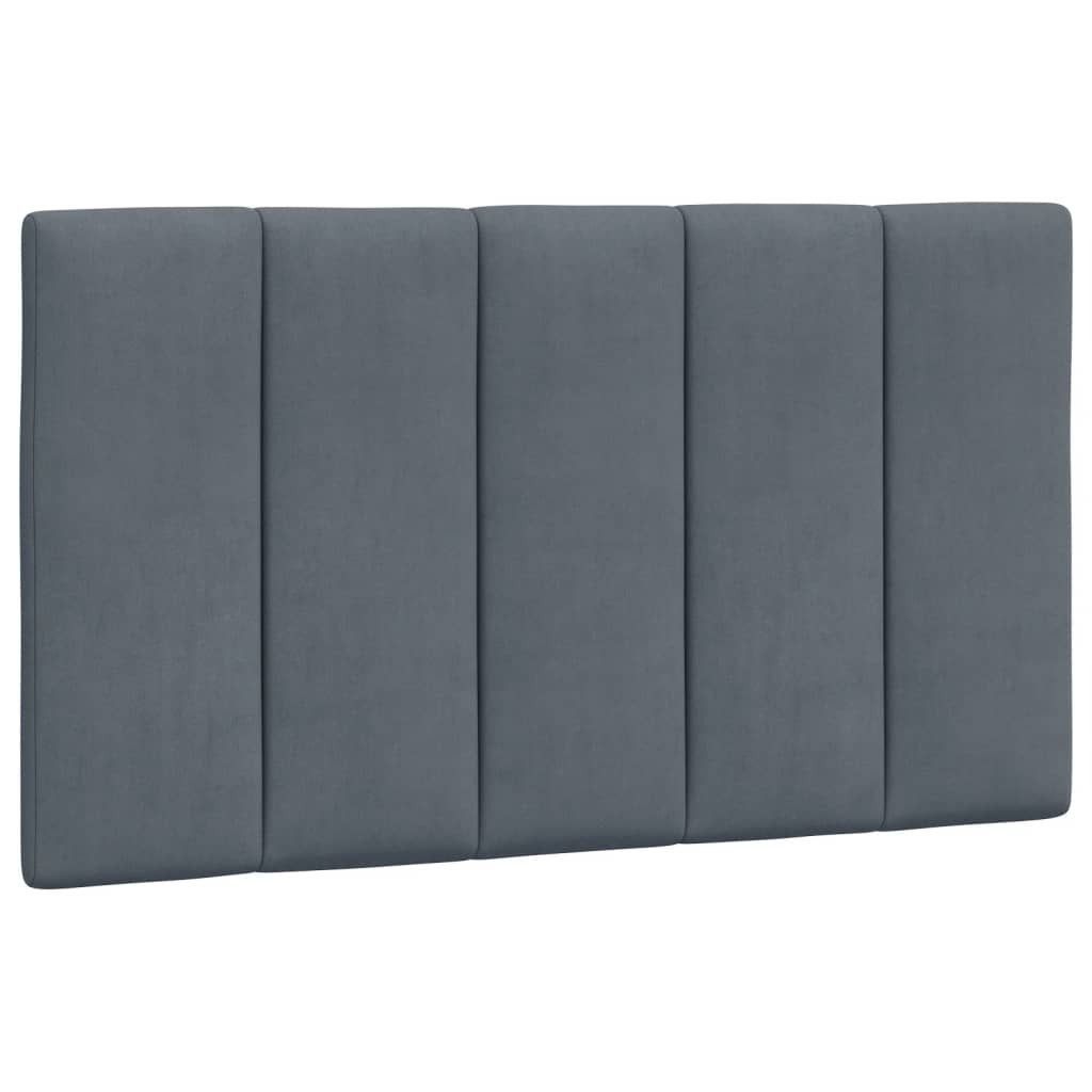 Cadre de lit sans matelas gris foncé 80x200 cm velours