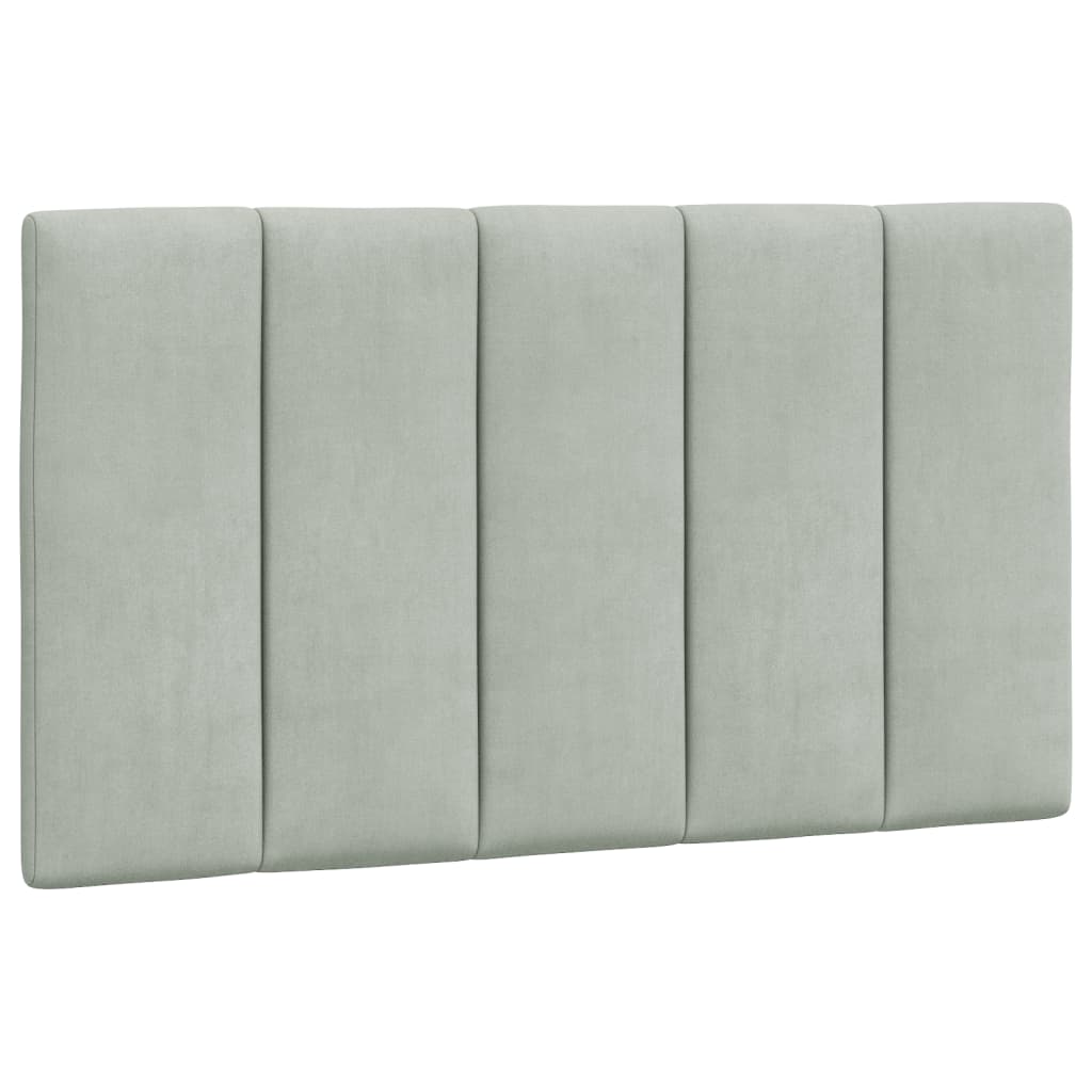 Cadre de lit sans matelas gris clair 90x190 cm velours