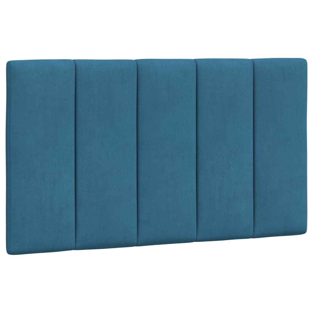 Cadre de lit sans matelas bleu 90x200 cm velours