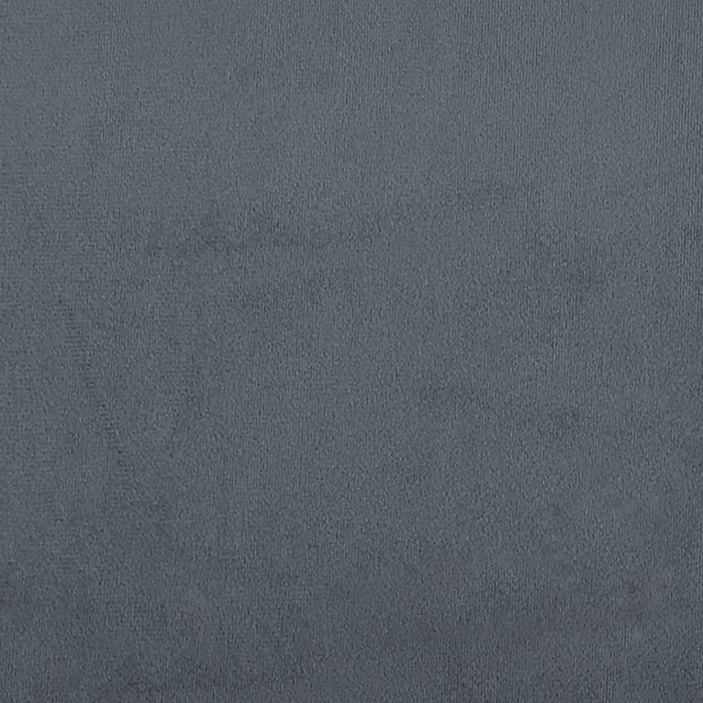 Cadre de lit sans matelas gris foncé 100x200 cm velours