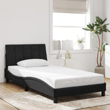 Cadre de lit sans matelas noir 100x200 cm velours