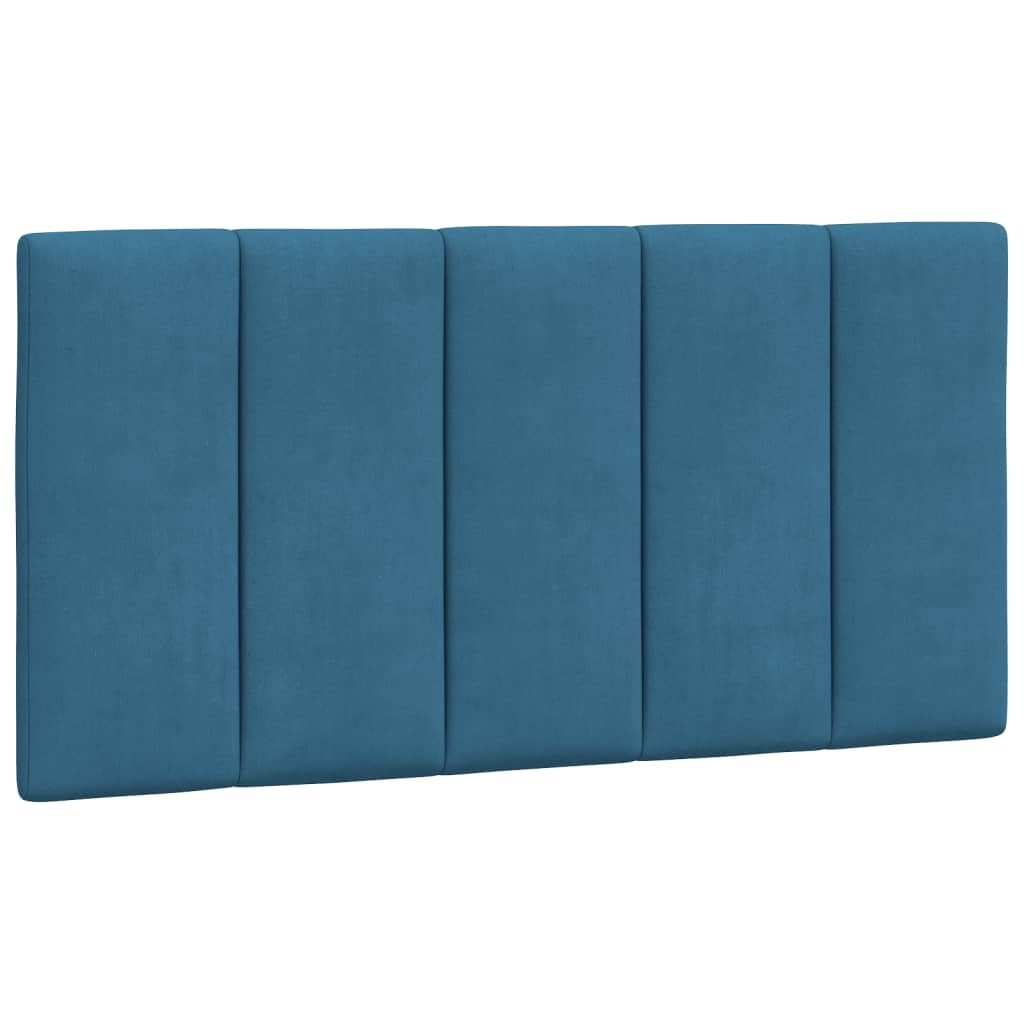 Cadre de lit sans matelas bleu 100x200 cm velours