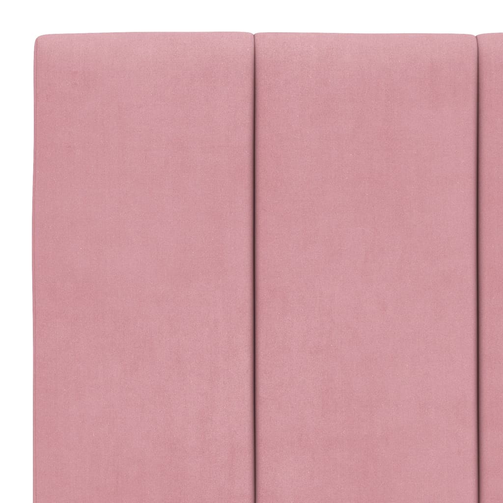 Cadre de lit sans matelas rose 100x200 cm velours