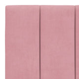 Cadre de lit sans matelas rose 100x200 cm velours