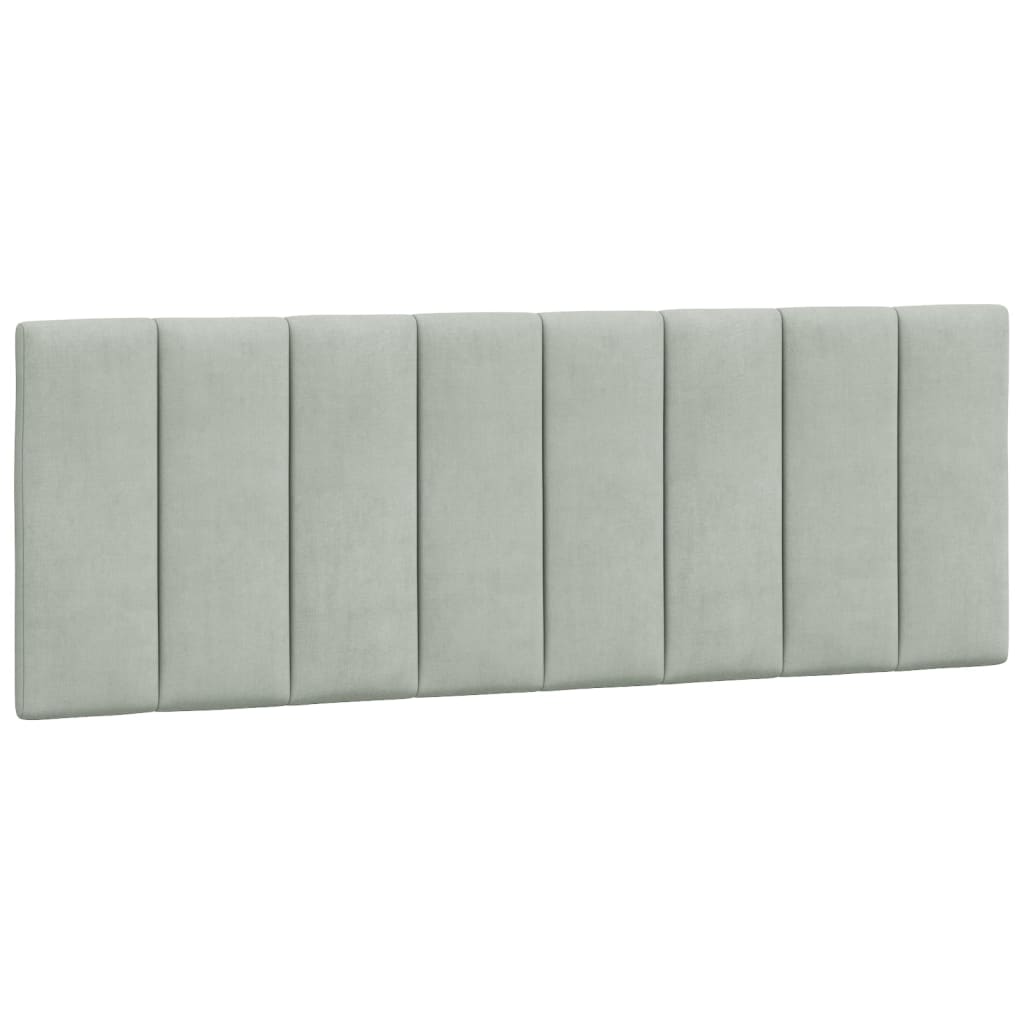 Cadre de lit sans matelas gris clair 120x200 cm velours