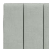 Cadre de lit sans matelas gris clair 120x200 cm velours