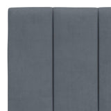 Cadre de lit sans matelas gris foncé 120x200 cm velours