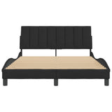 Cadre de lit sans matelas noir 120x200 cm velours