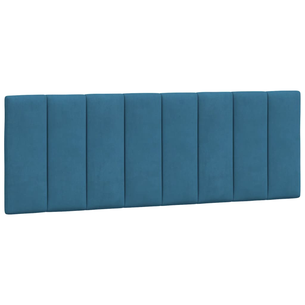 Cadre de lit sans matelas bleu 120x200 cm velours