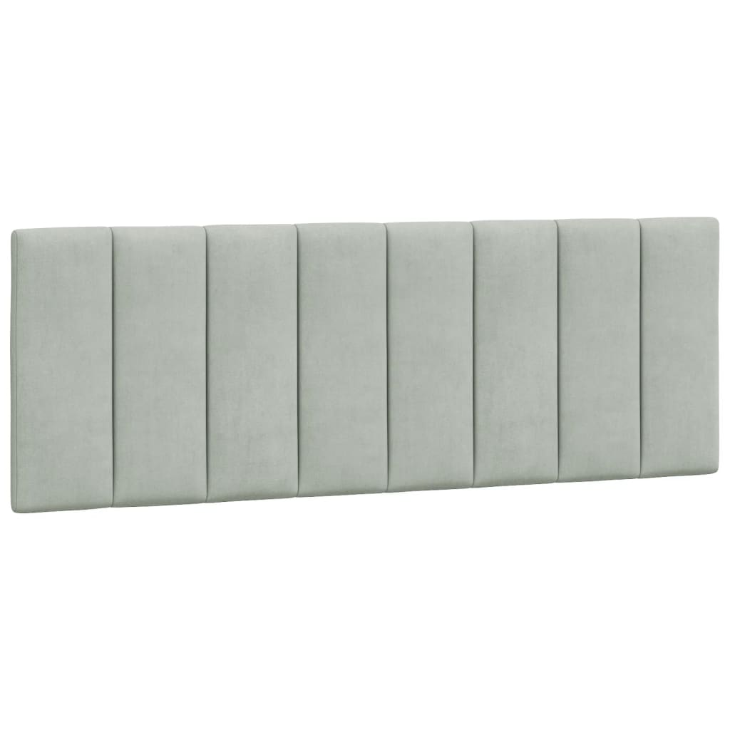 Cadre de lit sans matelas gris clair 140x190 cm velours