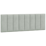 Cadre de lit sans matelas gris clair 140x190 cm velours