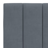 Cadre de lit sans matelas gris foncé 140x190 cm velours