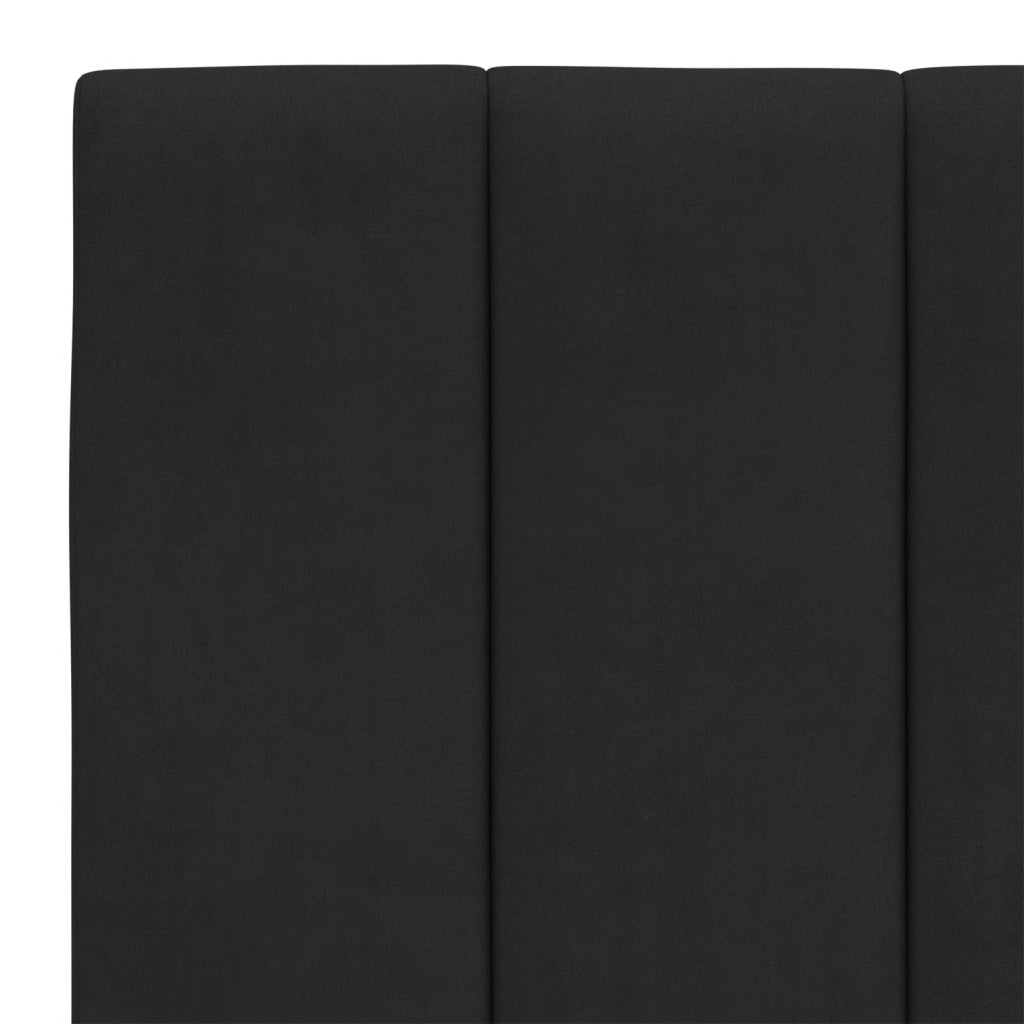 Cadre de lit sans matelas noir 140x190 cm velours