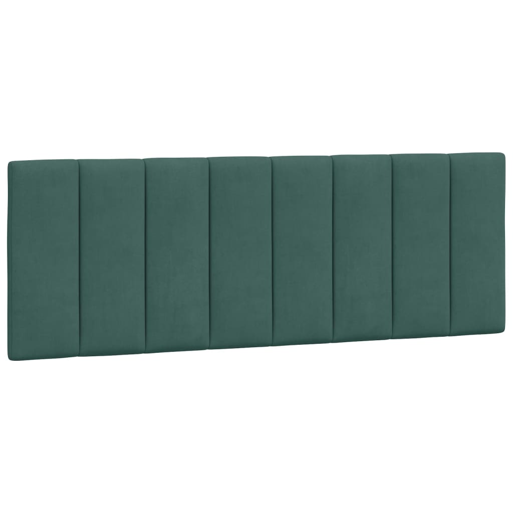 Cadre de lit sans matelas vert foncé 140x190 cm velours