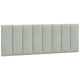 Cadre de lit sans matelas gris clair 140x200 cm velours