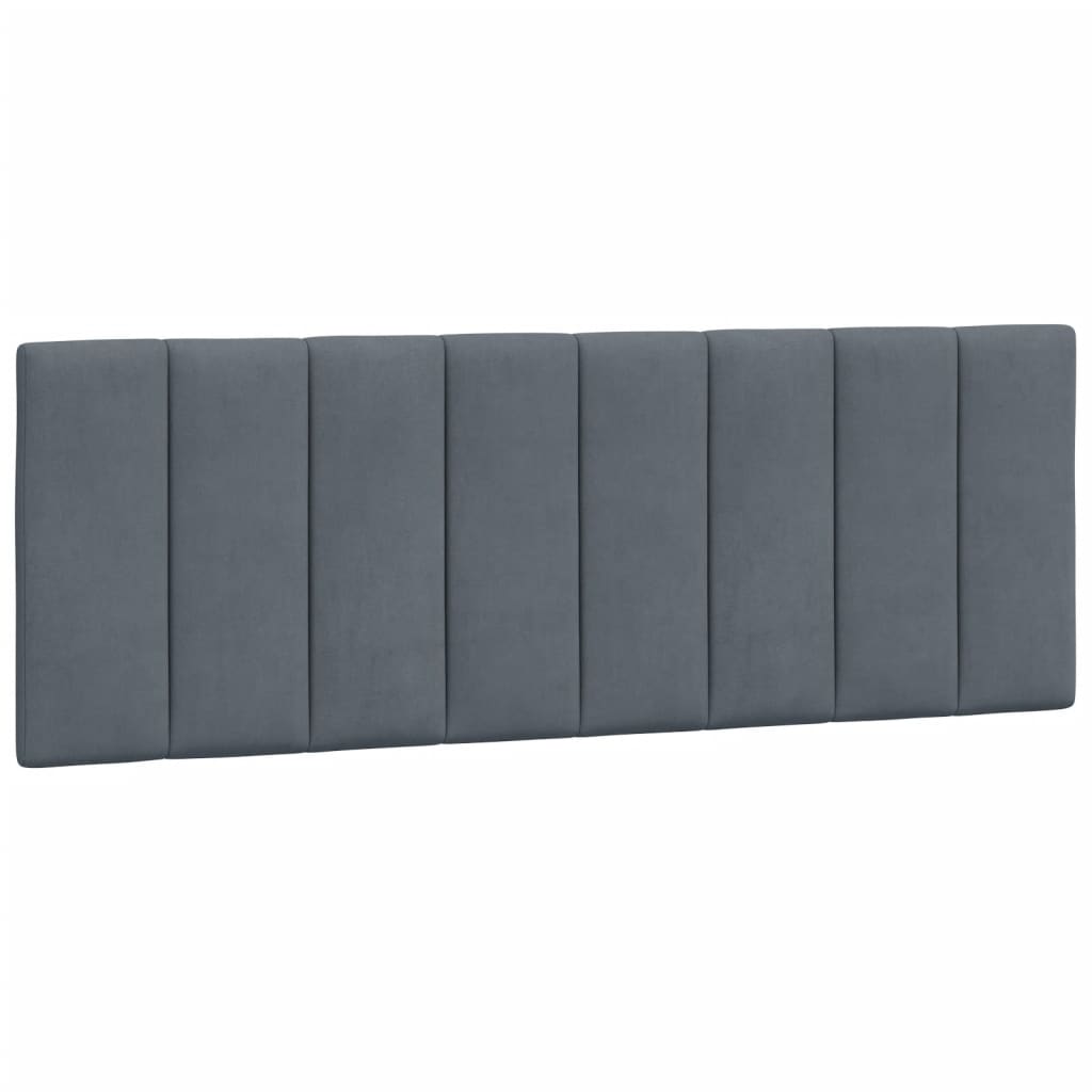 Cadre de lit sans matelas gris foncé 140x200 cm velours