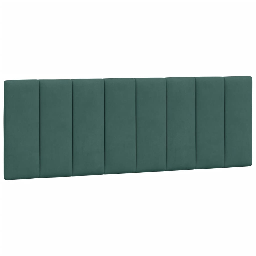 Cadre de lit sans matelas vert foncé 140x200 cm velours