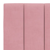 Cadre de lit sans matelas rose 140x200 cm velours