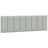 Cadre de lit sans matelas gris clair 160x200 cm velours