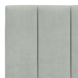 Cadre de lit sans matelas gris clair 160x200 cm velours