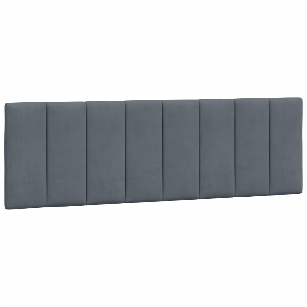 Cadre de lit sans matelas gris foncé 160x200 cm velours