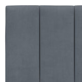 Cadre de lit sans matelas gris foncé 160x200 cm velours