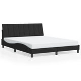 Cadre de lit sans matelas noir 160x200 cm velours