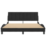 Cadre de lit sans matelas noir 160x200 cm velours