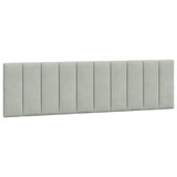 Cadre de lit sans matelas gris clair 180x200 cm velours