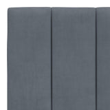 Cadre de lit sans matelas gris foncé 180x200 cm velours