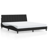 Cadre de lit sans matelas noir 180x200 cm velours