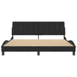 Cadre de lit sans matelas noir 180x200 cm velours