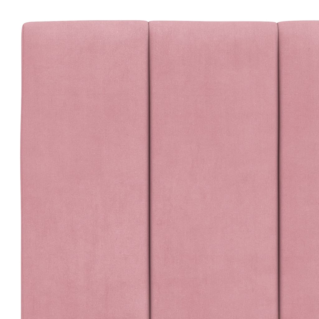 Cadre de lit sans matelas rose 180x200 cm velours