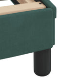 Cadre de lit sans matelas vert foncé 90x190 cm velours