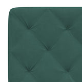 Cadre de lit sans matelas vert foncé 90x200 cm velours