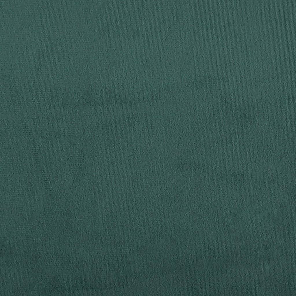 Cadre de lit sans matelas vert foncé 90x200 cm velours