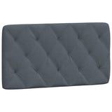 Cadre de lit sans matelas gris foncé 100x200 cm velours