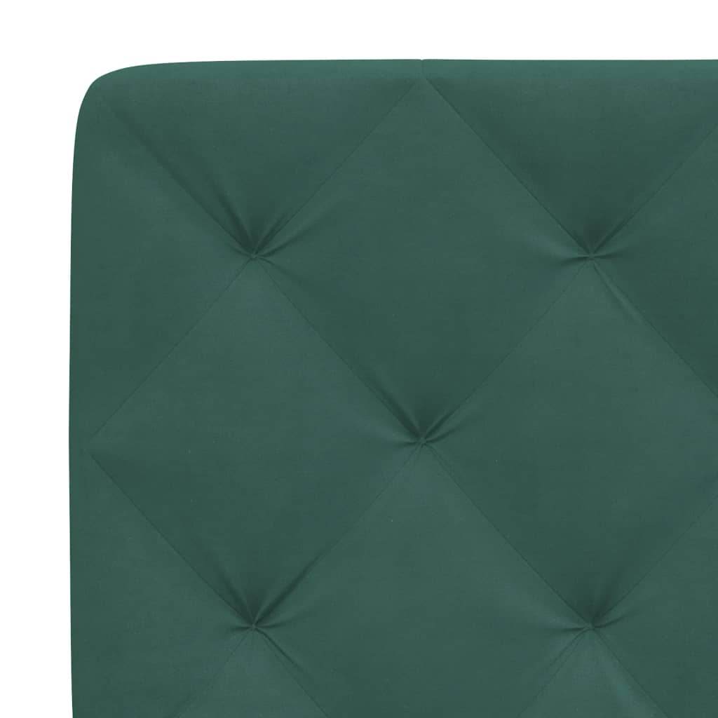 Cadre de lit sans matelas vert foncé 100x200 cm velours