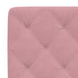 Cadre de lit sans matelas rose 100x200 cm velours