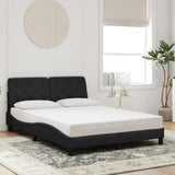 Cadre de lit sans matelas noir 120x200 cm velours