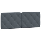 Cadre de lit sans matelas gris foncé 140x190 cm velours