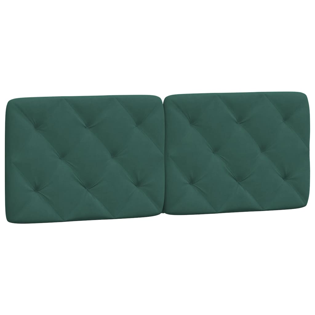 Cadre de lit sans matelas vert foncé 140x190 cm velours