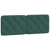 Cadre de lit sans matelas vert foncé 140x190 cm velours