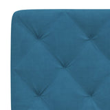 Cadre de lit sans matelas bleu 140x190 cm velours